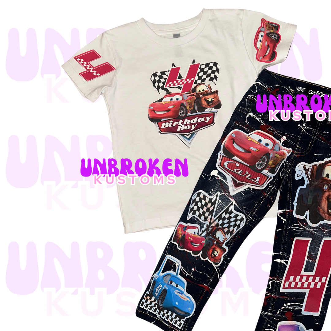 Cars Birthday Set - Cars Birthday Outfit - Cars Birthday