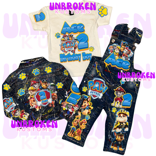 Paw Patrol Birthday Set - Paw Patrol Birthday Outfit - Paw Patrol Birthday