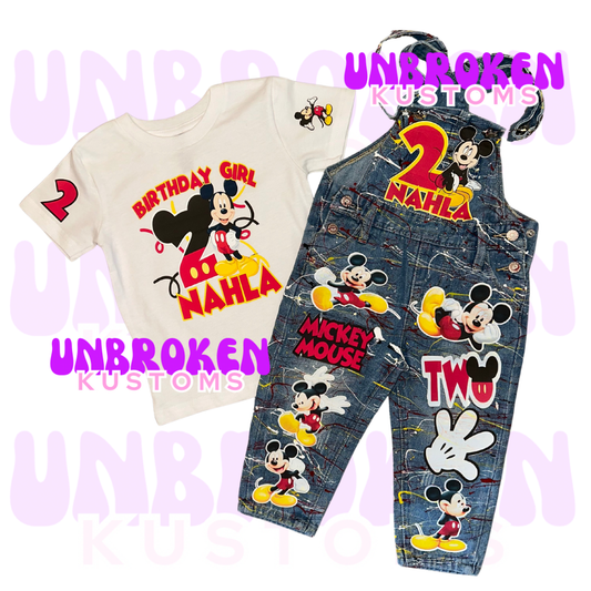 Mickey Mouse Birthday Set - Mickey Mouse Birthday Outfit - Mickey Mouse Birthday