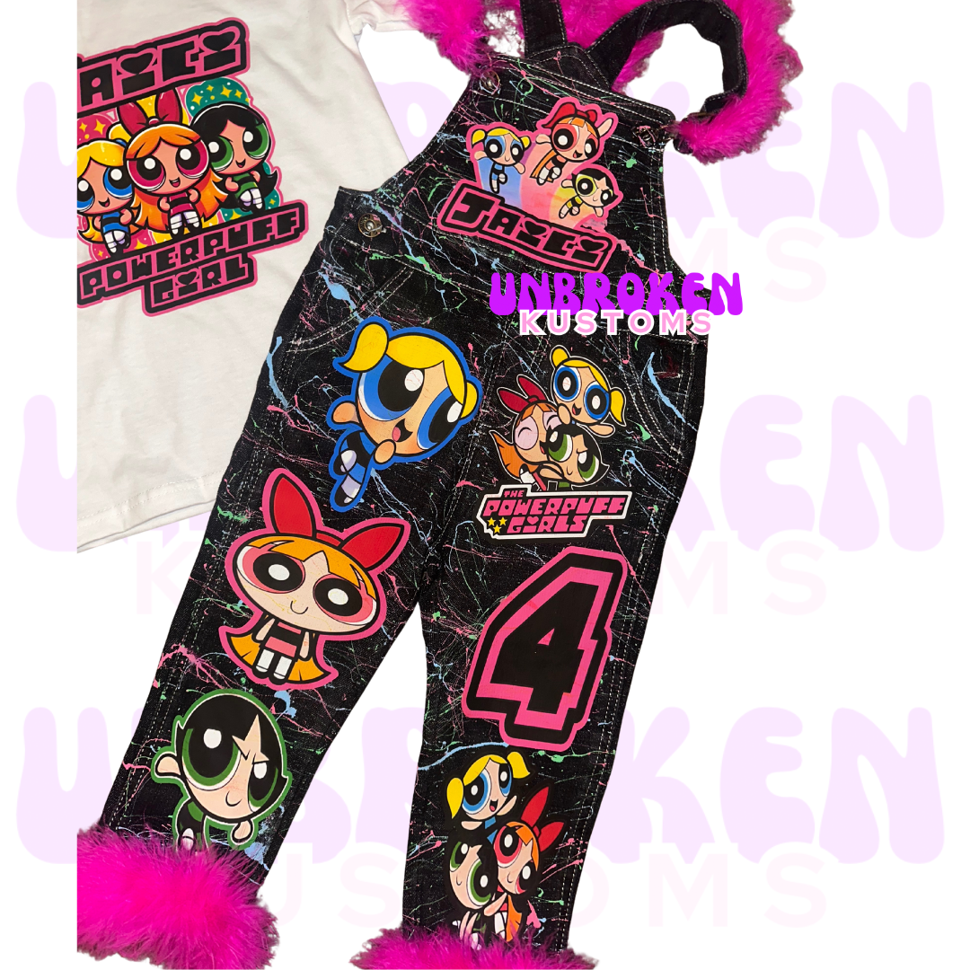 PowerPuff Girls Birthday Set - Power Puff Girls Birthday Outfit - Power Puff Girls Birthday