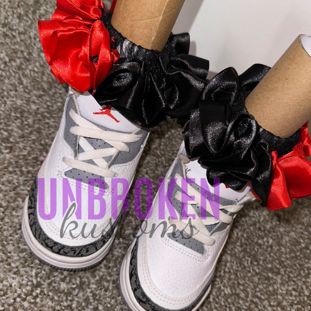 Red and Black Kids Tutu Ruffle Socks