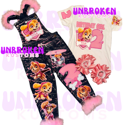 Skye Paw Patrol Birthday Set - Skye Paw Patrol Birthday Outfit - Skye Paw Patrol Birthday