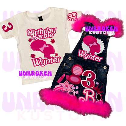 Barbie Birthday Set - Barbie Birthday Outfit - Barbie Birthday