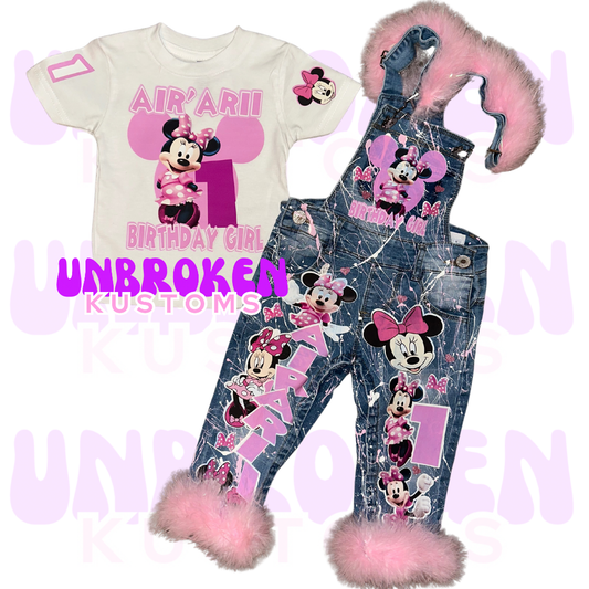 Minnie Mouse Birthday Set - Minnie Mouse Birthday Outfit - Minnie Mouse Birthday