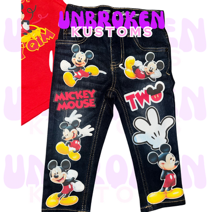 Mickey Mouse Birthday Set - Mickey Mouse Birthday Outfit - Mickey Mouse Birthday
