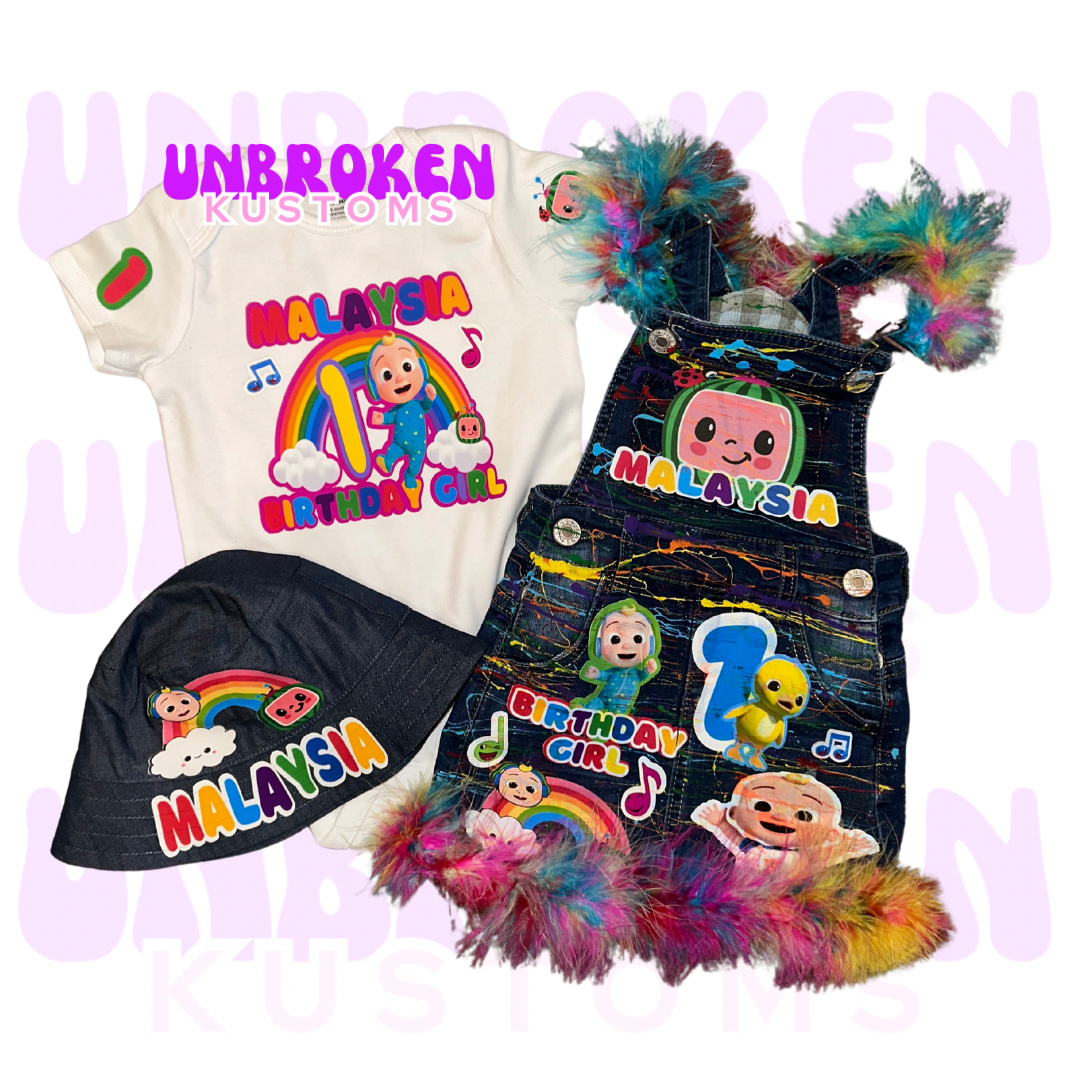 Cocomelon Birthday Set - Cocomelon Birthday Outfit - Cocomelon Birthday