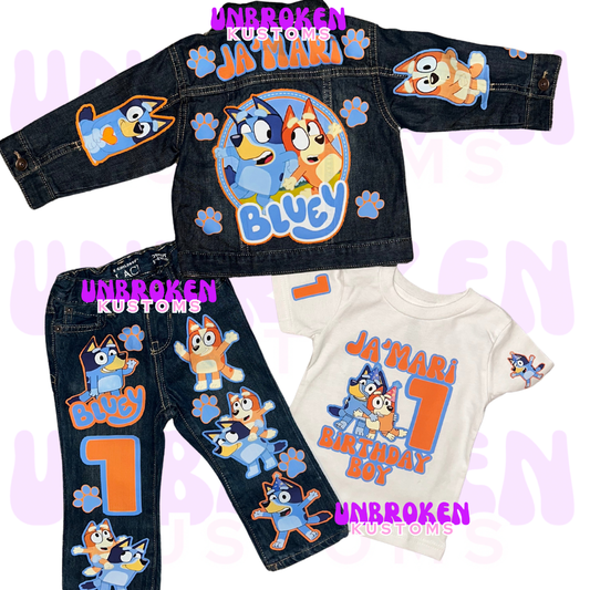 Bluey Birthday Set - Bluey Birthday Outfit - Bluey Birthday