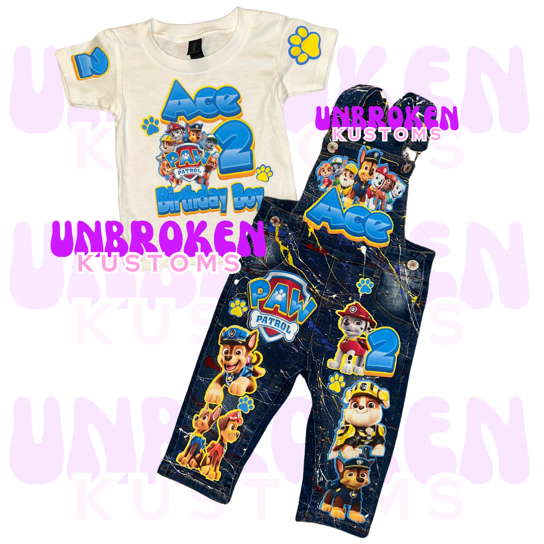 Paw Patrol Birthday Set - Paw Patrol Birthday Outfit - Paw Patrol Birthday
