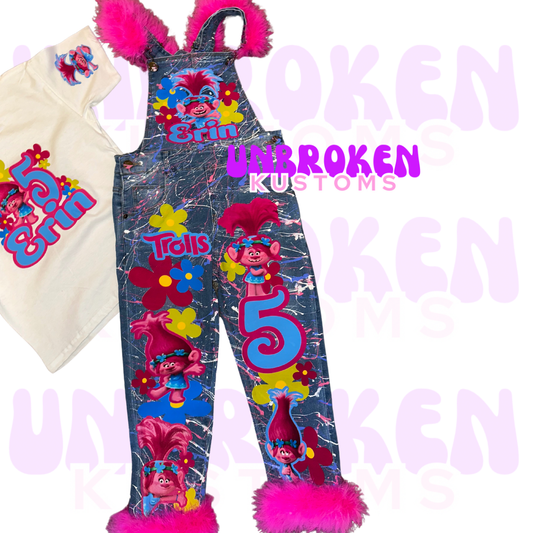 Trolls Birthday Set - Trolls Birthday Outfit - Poppy Trolls Birthday