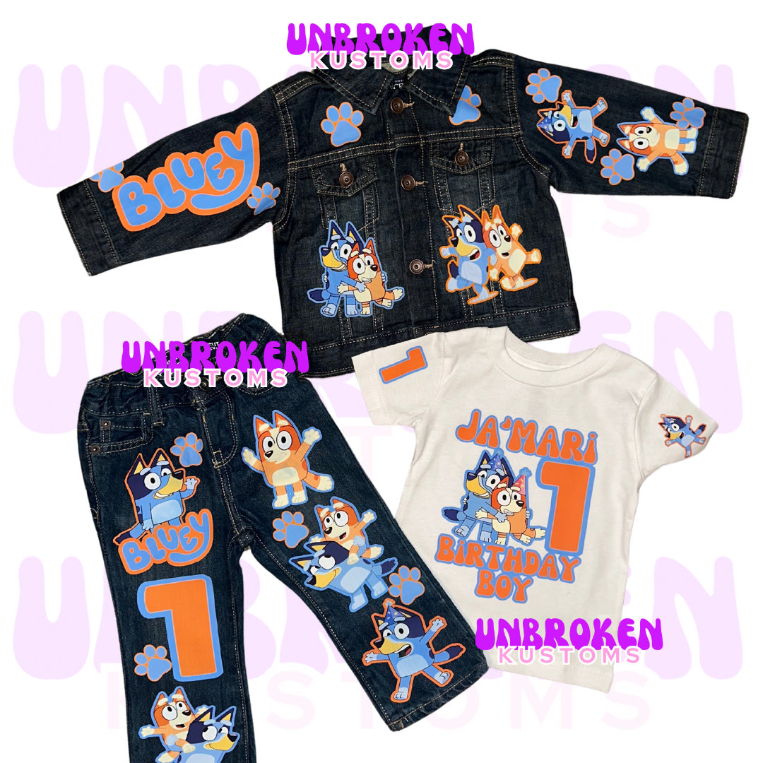 Bluey Birthday Set - Bluey Birthday Outfit - Bluey Birthday