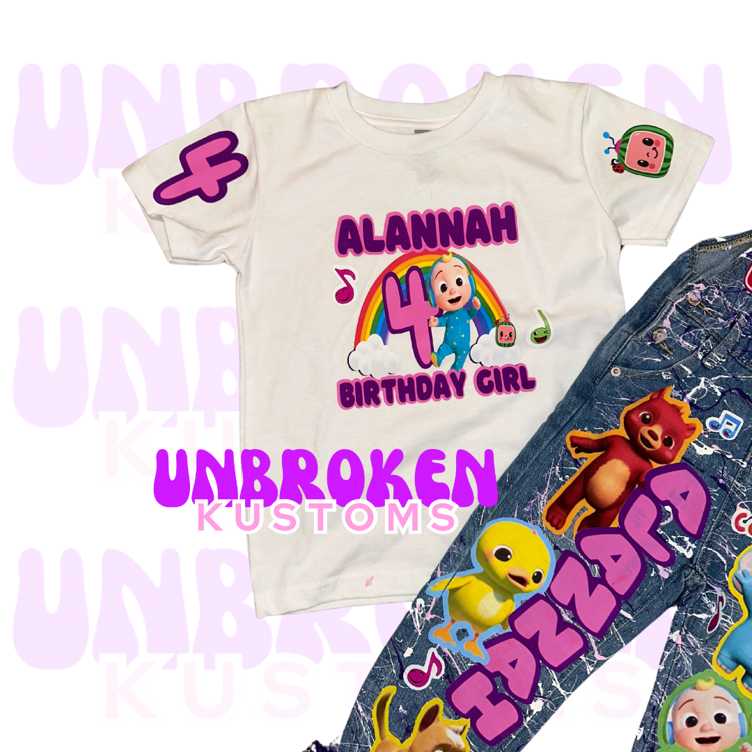 Cocomelon Birthday Set - Cocomelon Birthday Outfit - Cocomelon Birthday