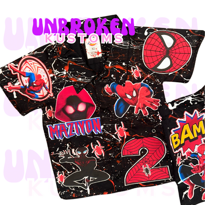 Spider Man Birthday Set - Spider Man Birthday Outfit - Spider Man Birthday