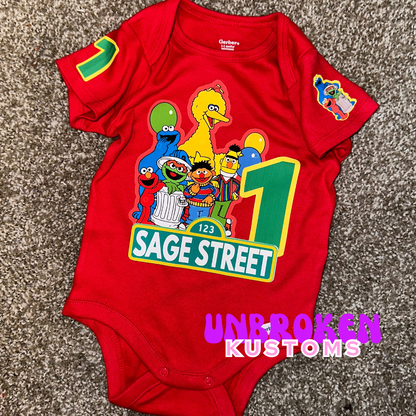 Sesame Street Theme Birthday Outfit