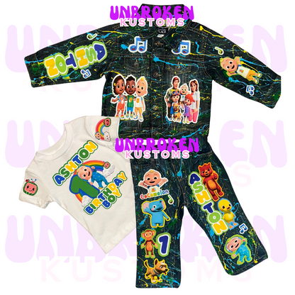 Cocomelon Birthday Set - Cocomelon Birthday Outfit - Cocomelon Birthday