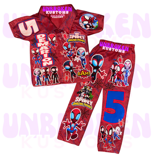 Spider Man Birthday Set - Spider Man Birthday Outfit - Spider Man Birthday