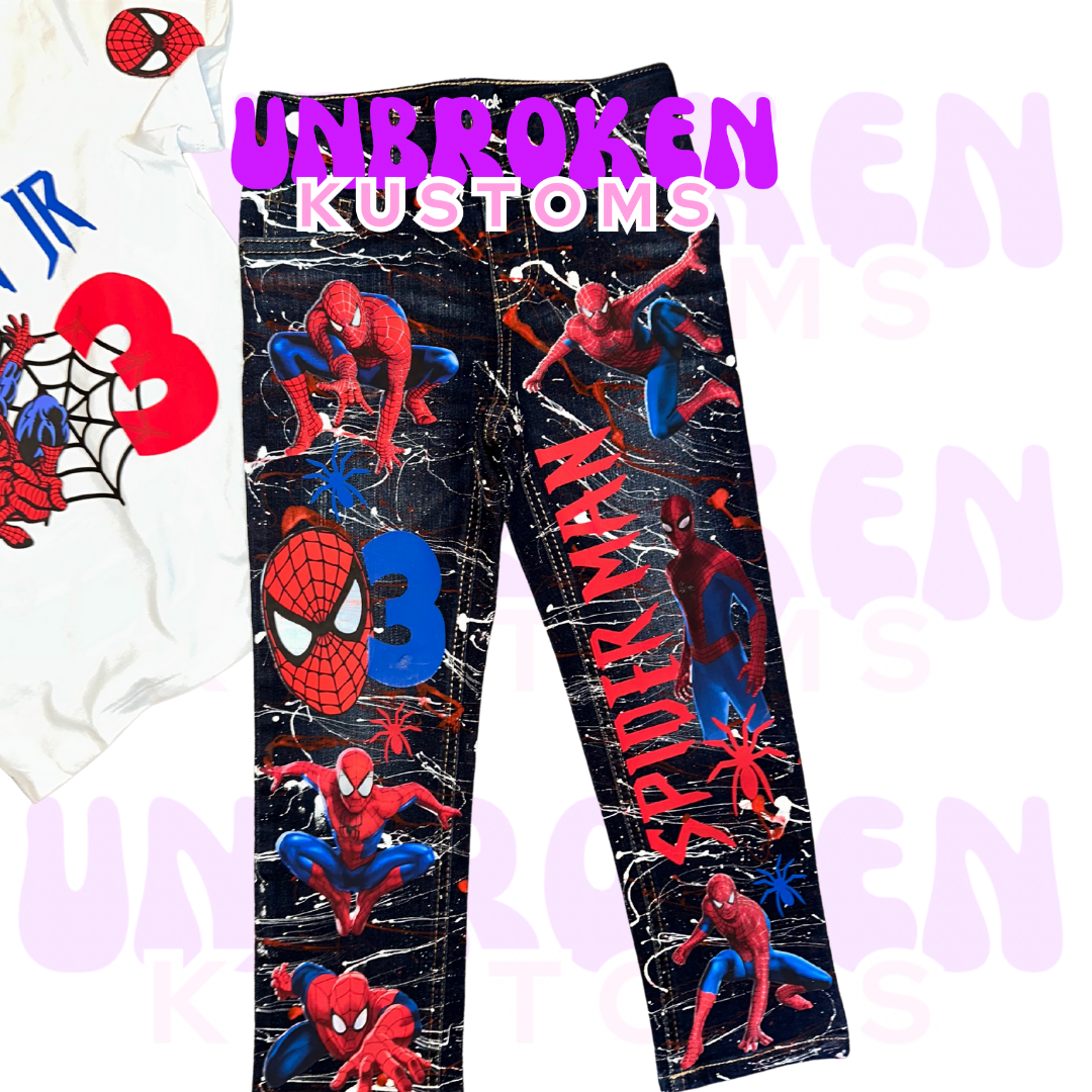 SpiderMan Birthday Set - Spider Man Birthday Outfit - Spider Man Birthday