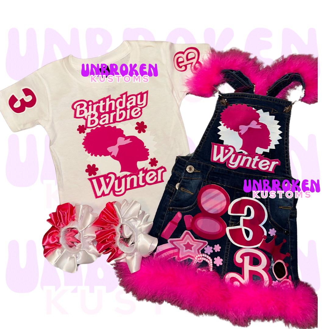 Barbie Birthday Set - Barbie Birthday Outfit - Barbie Birthday
