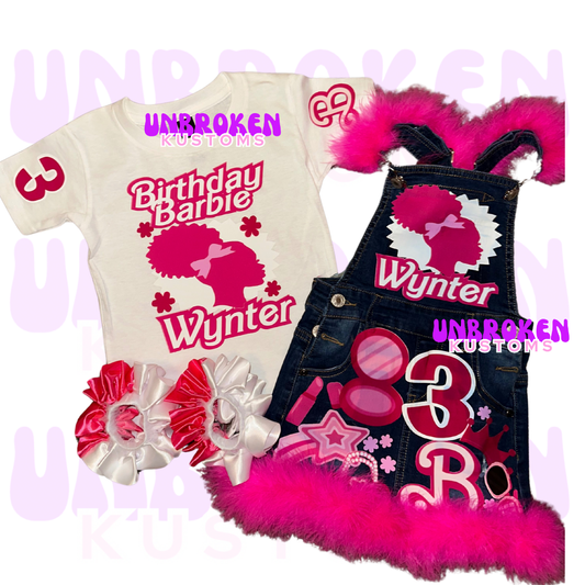 Barbie Birthday Set - Barbie Birthday Outfit - Barbie Birthday