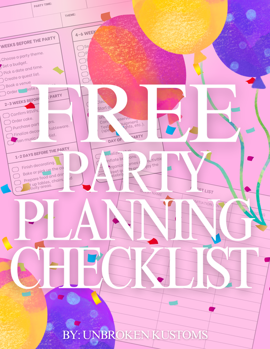 FREE PARTY PLANNING CHECKLIST