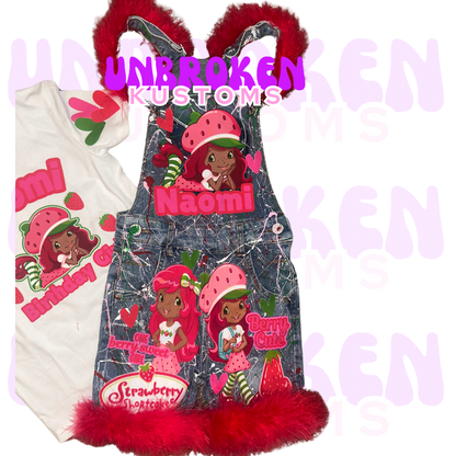 Strawberry Shortcake Birthday Set - Strawberry Shortcake Birthday Outfit - Strawberry Shortcake Birthday