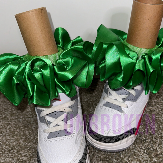 Green Kids Tutu Ruffle Socks