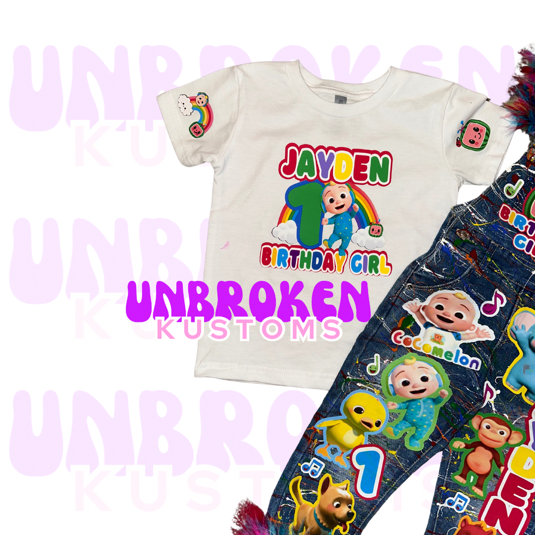 Cocomelon Birthday Set - Cocomelon Birthday Outfit - Cocomelon Birthday