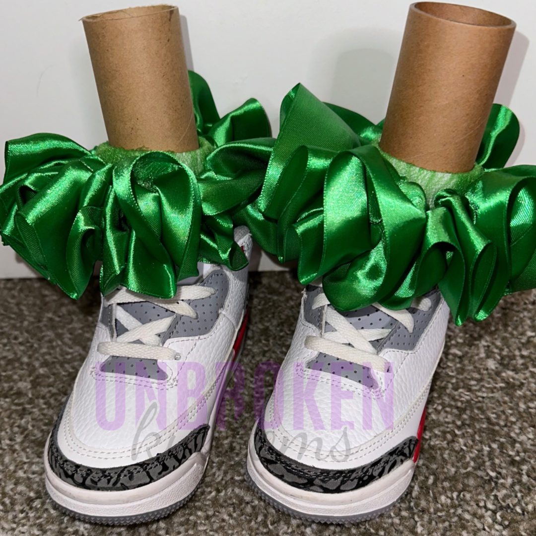 Green Kids Tutu Ruffle Socks