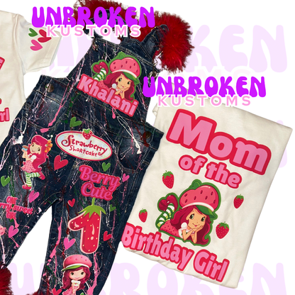 Strawberry Shortcake Birthday Set - Strawberry Shortcake Birthday Outfit - Strawberry Shortcake Birthday