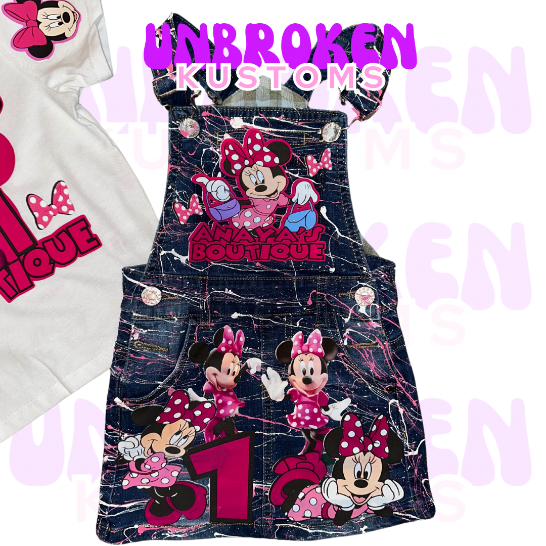 Minnie Mouse Birthday Set - Minnie Mouse Birthday Outfit - Minnie Mouse Birthday