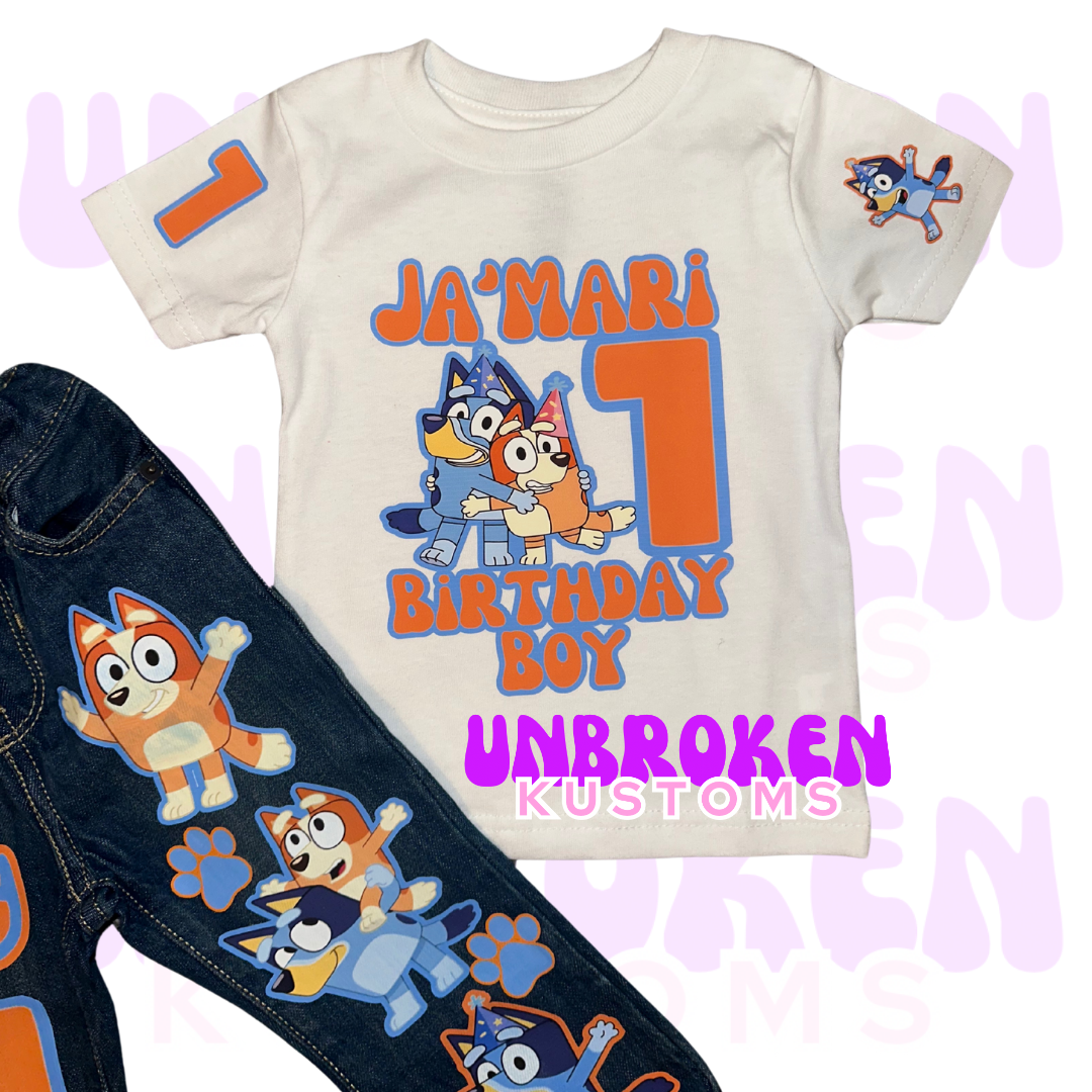 Bluey Birthday Set - Bluey Birthday Outfit - Bluey Birthday
