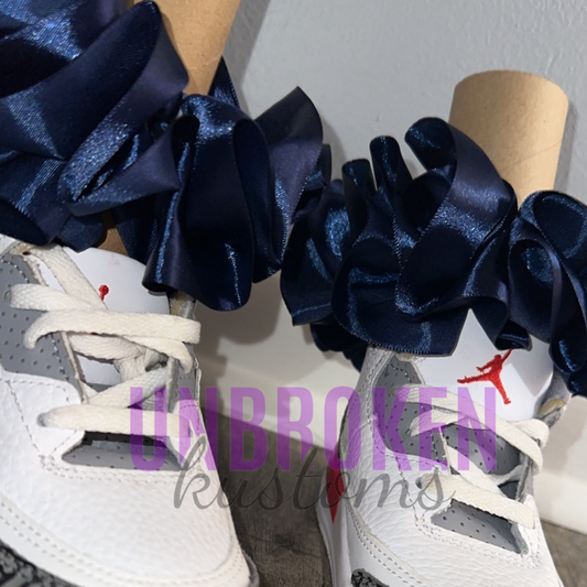 Navy Blue Kids Tutu Ruffle Socks