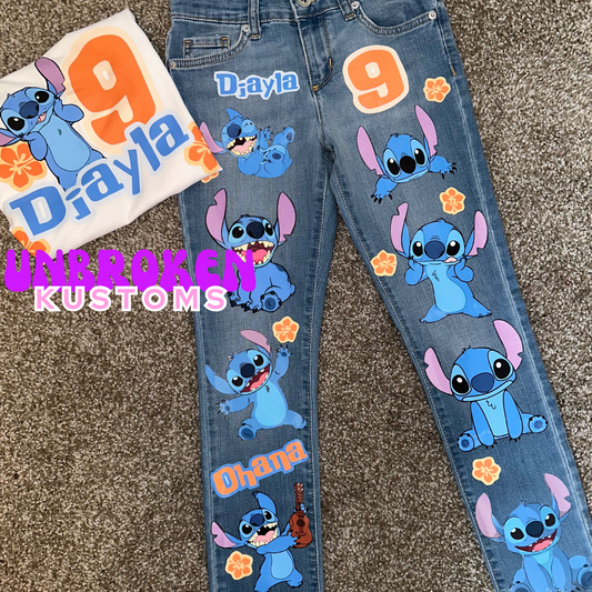 Stitch Theme Birthday Outfit