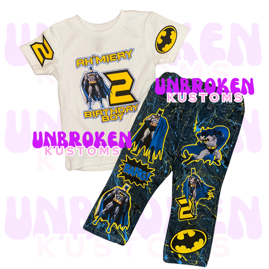 Batman Birthday Set - Batman Birthday Outfit - Batman Birthday