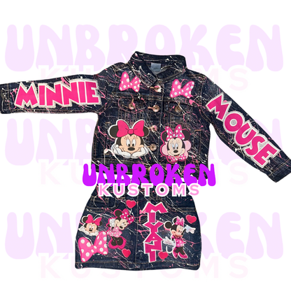 Minnie Mouse Skirt Set - Minnie Mouse Birthday Set - Minnie Mouse Birthday Outfit