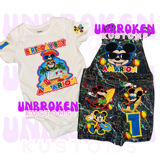 Mickey Mouse Birthday Set - Mickey Mouse Birthday Outfit - Mickey Mouse Birthday