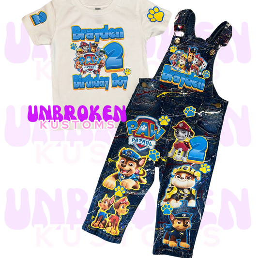 Paw Patrol Birthday Set - Paw Patrol Birthday Outfit - Paw Patrol Birthday