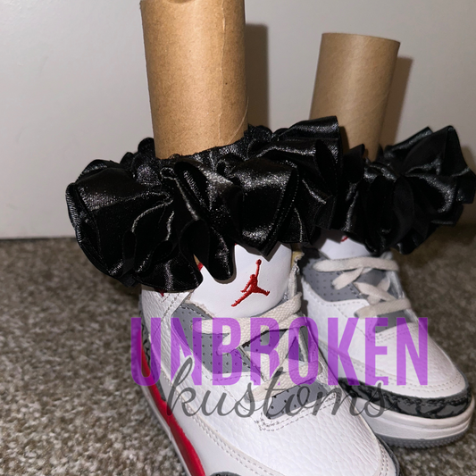 Black Kids Tutu Ruffle Socks