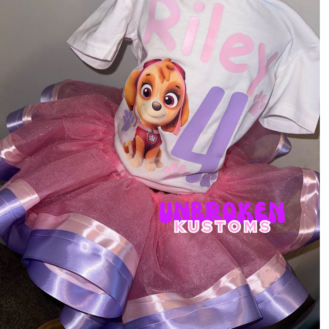 Paw Patrol Inspired Tutu Birthday Outfit