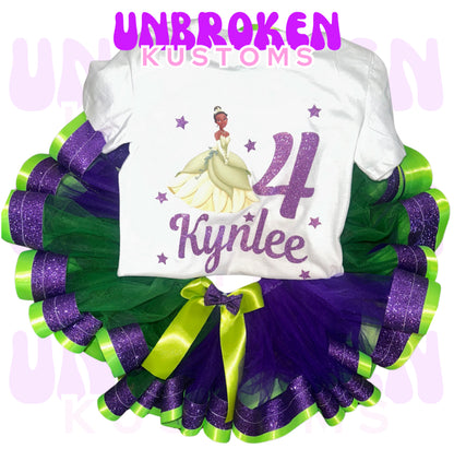 Princess Tiana Custom Birthday Tutu Outfit