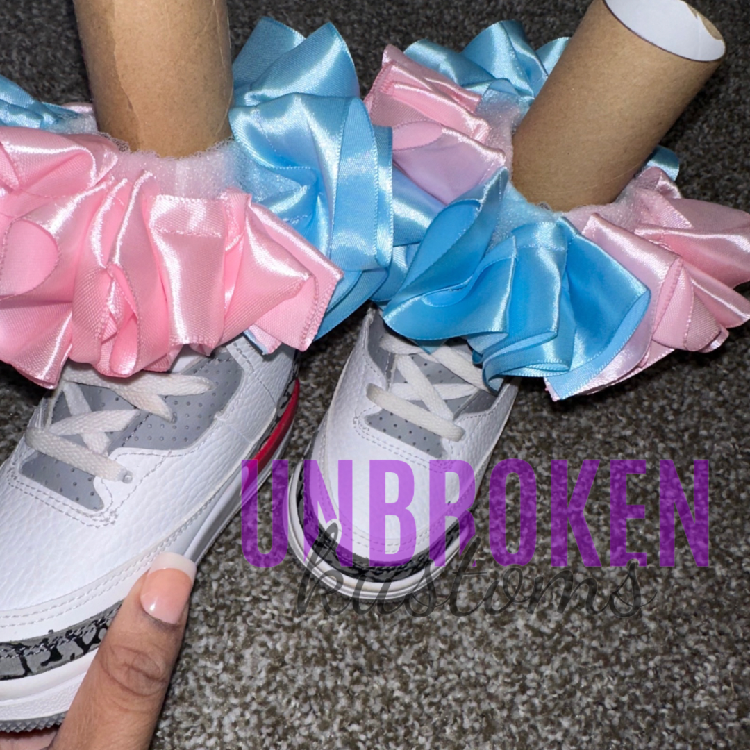 Cotton Candy Swirl Kids Tutu Ruffle Socks