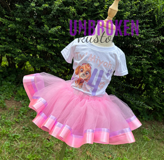 Paw Patrol Inspired Tutu Birthday Outfit