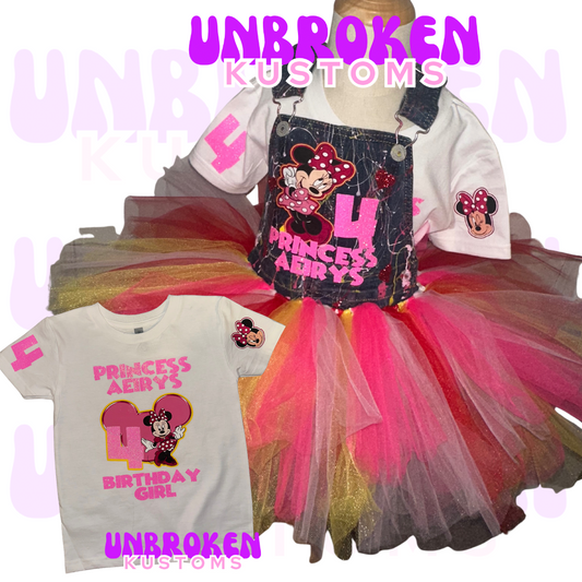Minnie Mouse Custom Birthday Tutu Outfit