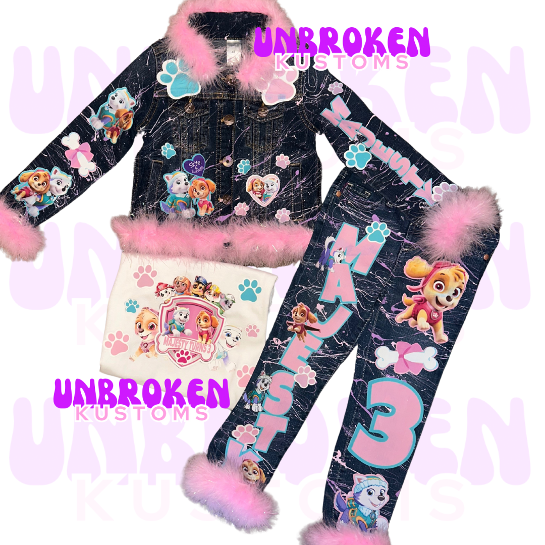 Skye Paw Patrol Birthday Set - Skye Paw Patrol Birthday Outfit - Skye Paw Patrol Birthday