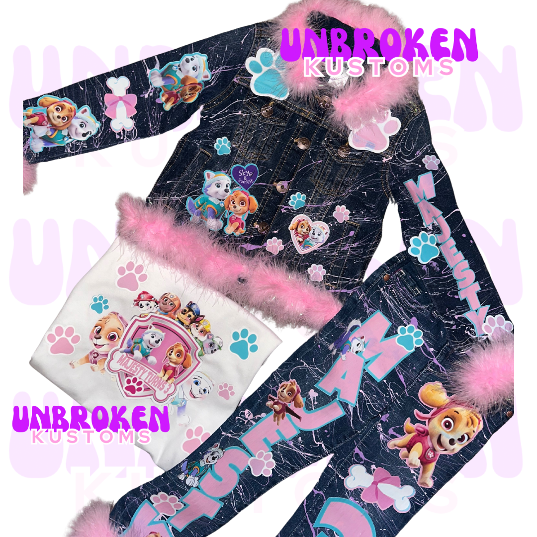 Skye Paw Patrol Birthday Set - Skye Paw Patrol Birthday Outfit - Skye Paw Patrol Birthday