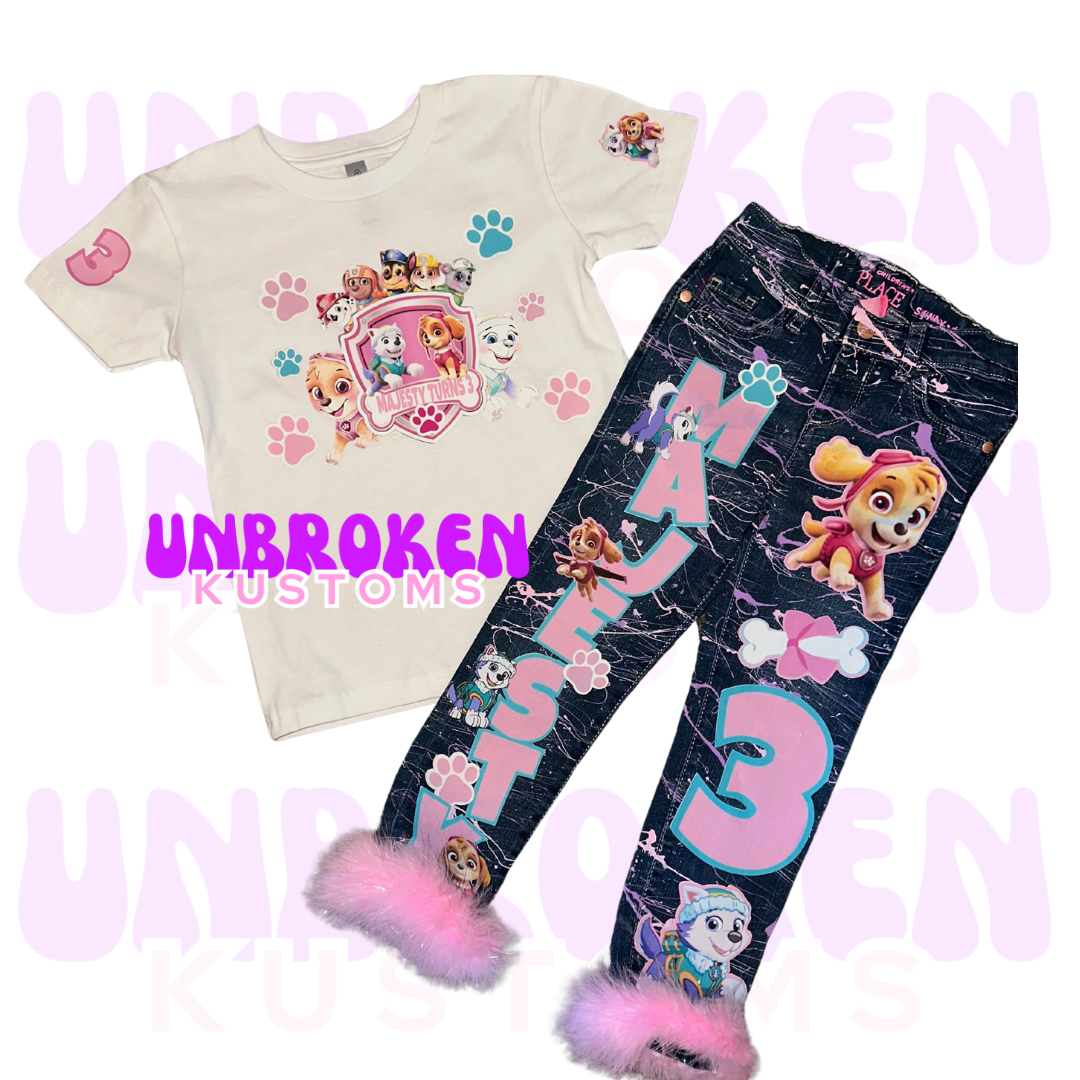 Skye Paw Patrol Birthday Set - Skye Paw Patrol Birthday Outfit - Skye Paw Patrol Birthday
