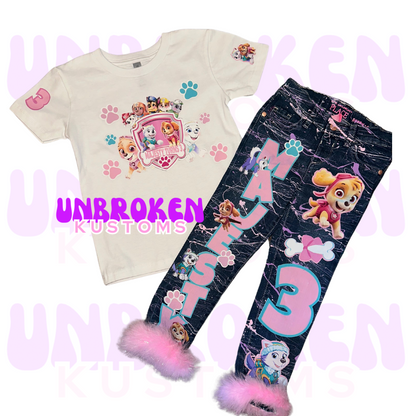 Skye Paw Patrol Birthday Set - Skye Paw Patrol Birthday Outfit - Skye Paw Patrol Birthday