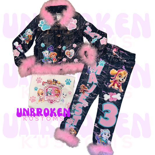 Skye Paw Patrol Birthday Set - Skye Paw Patrol Birthday Outfit - Skye Paw Patrol Birthday